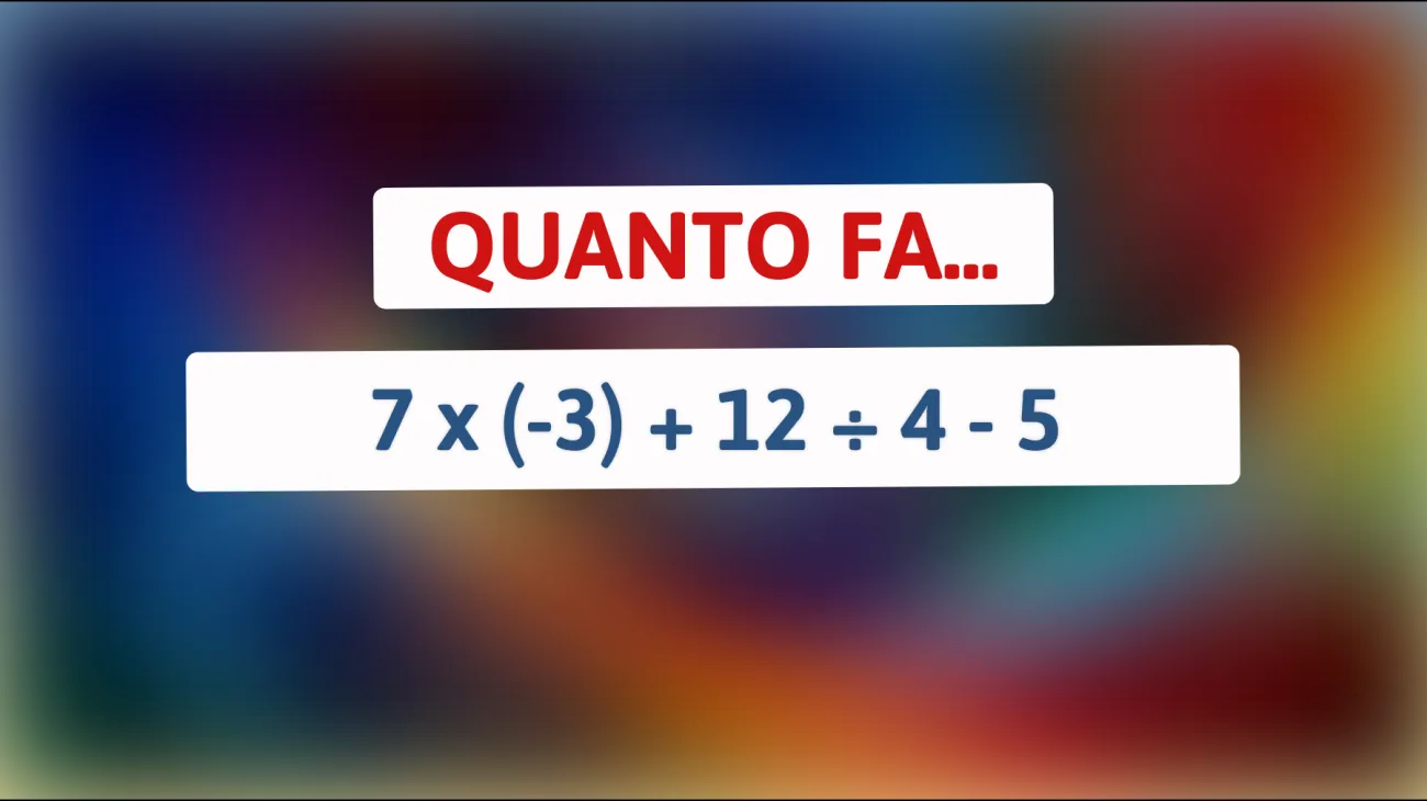 \"Solo chi ha una mente brillante può risolvere il mistero di questo calcolo! Riuscirai a scoprire il risultato finale?\""