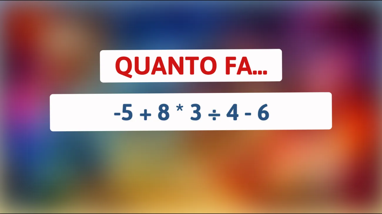 La sfida che solo i veri geni possono risolvere: riesci a calcolare questo enigma matematico? Scopri se hai una mente superiore!"