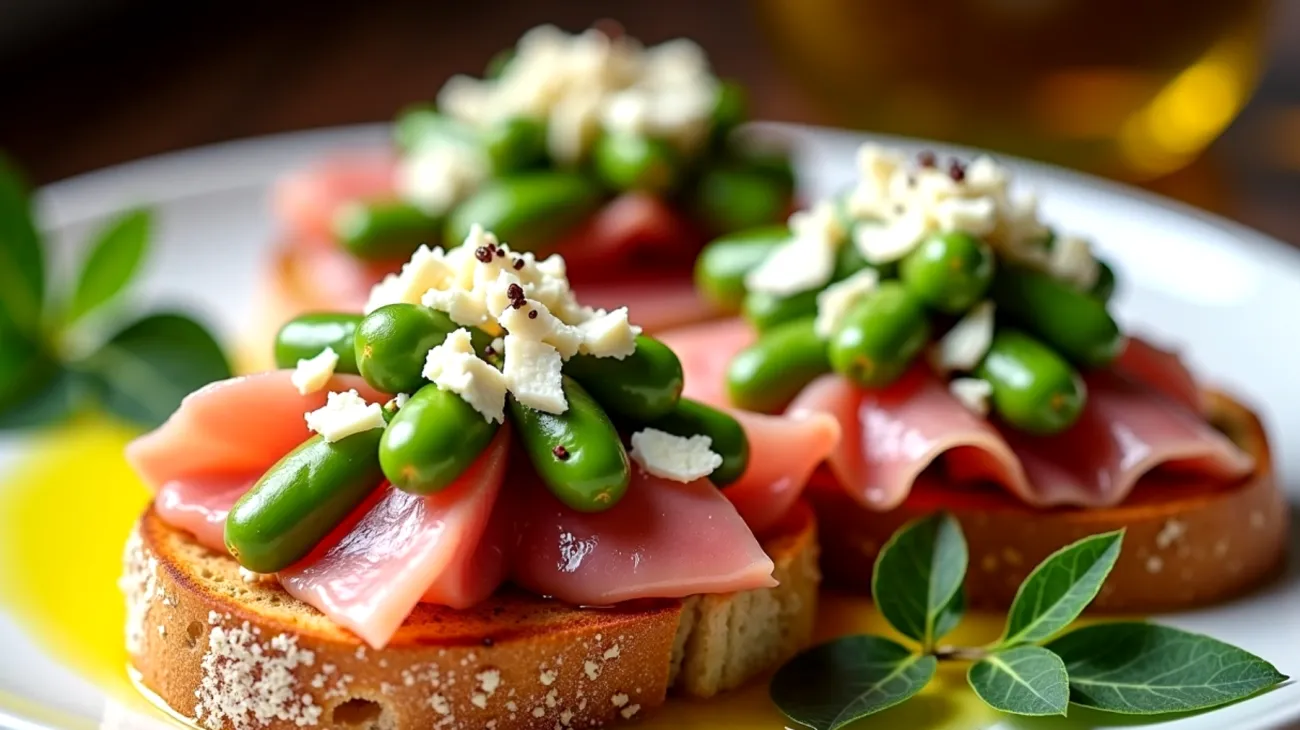 Pane toscano fave novelle tonno sott’olio"