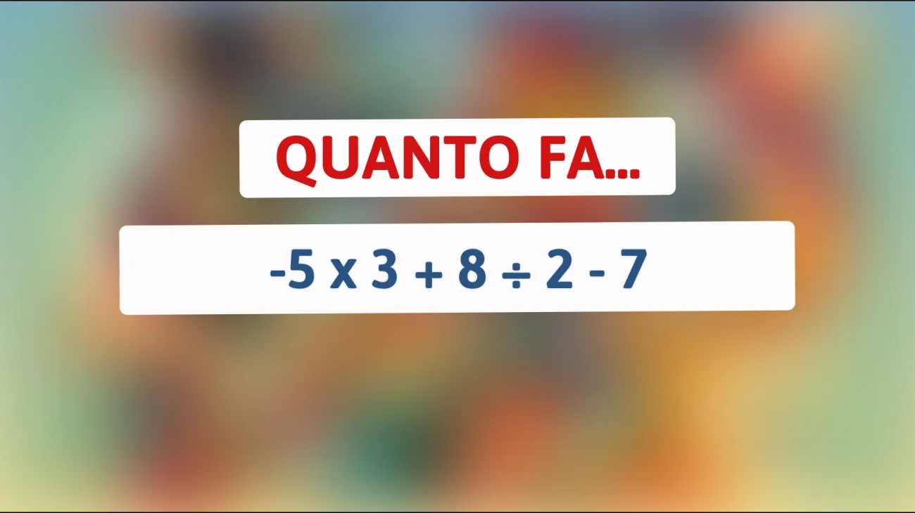 Risolvi il rompicapo matematico che solo le menti più brillanti riescono a decifrare! Sei abbastanza intelligente per il risultato?"