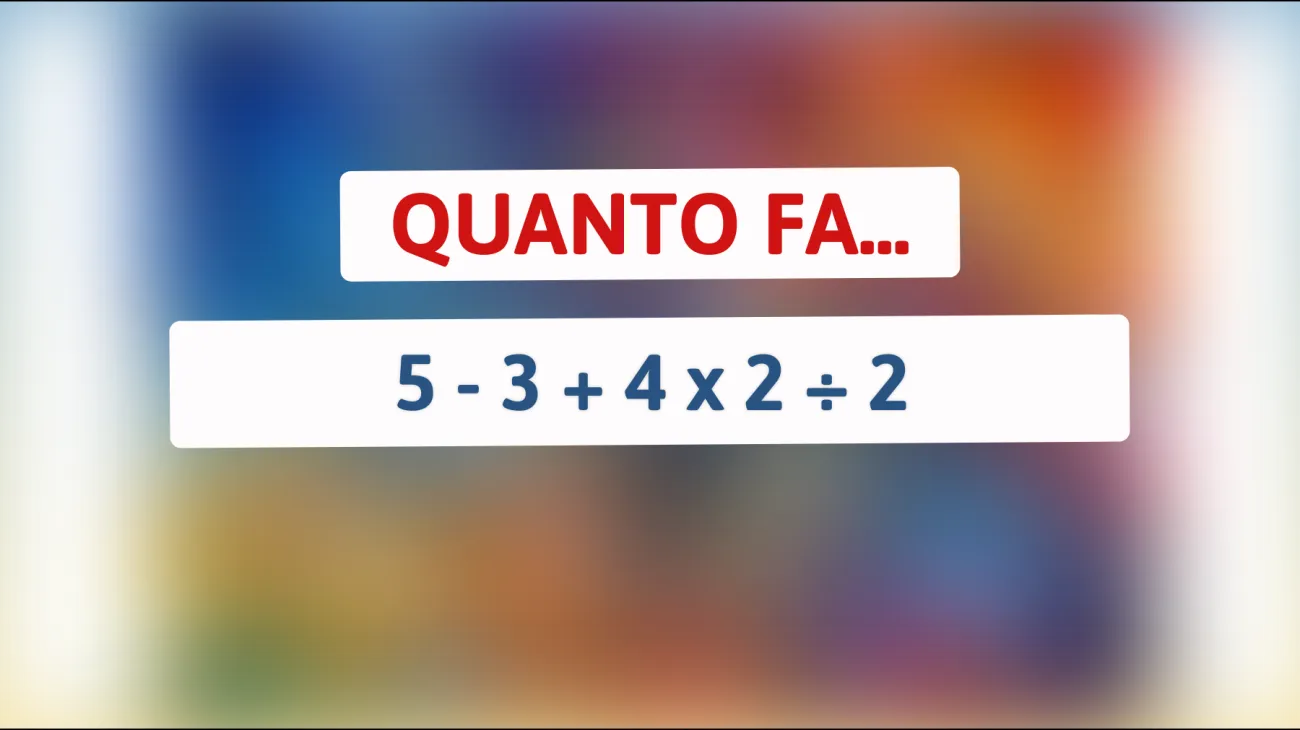 Scopri la risposta a questo indovinello matematico che solo i veri geni riescono a risolvere al primo colpo! Sei pronto a metterti alla prova?"