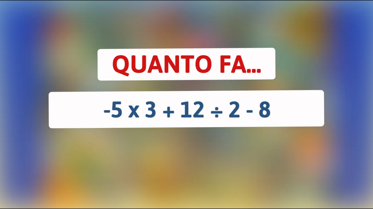Sfida il tuo cervello con questo indovinello matematico e scopri se sei tra i pochi a poterlo risolvere! Ce la farai?"