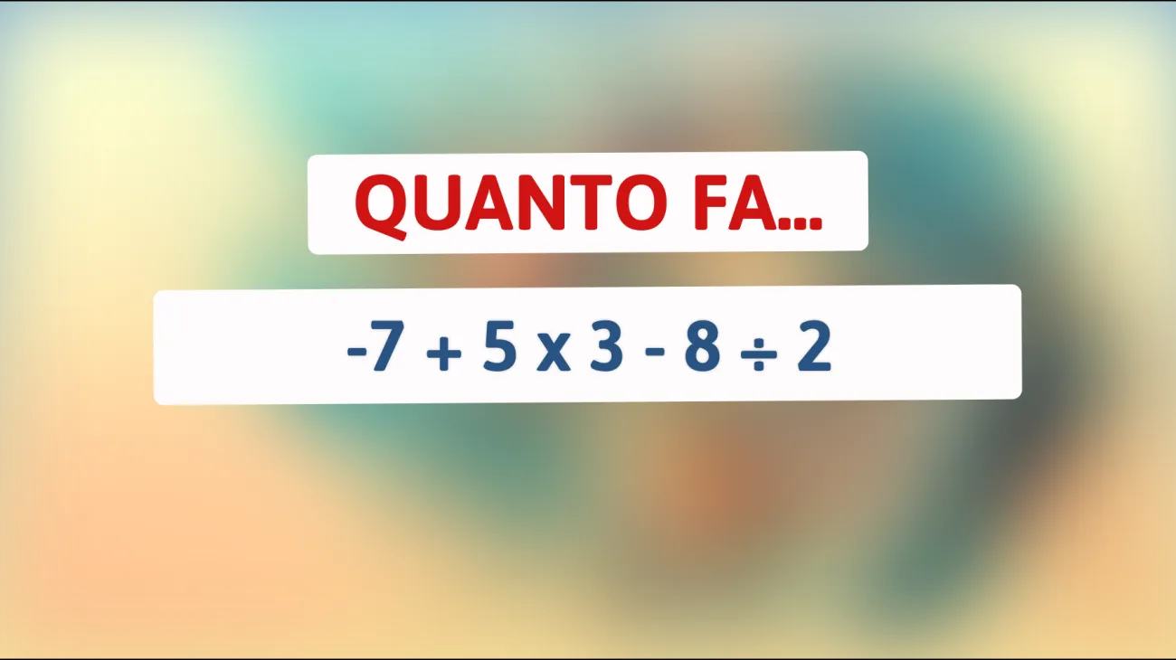 Sfida la tua mente: solo i veri geni sanno risolvere questo enigma matematico! Riesci a farlo?"