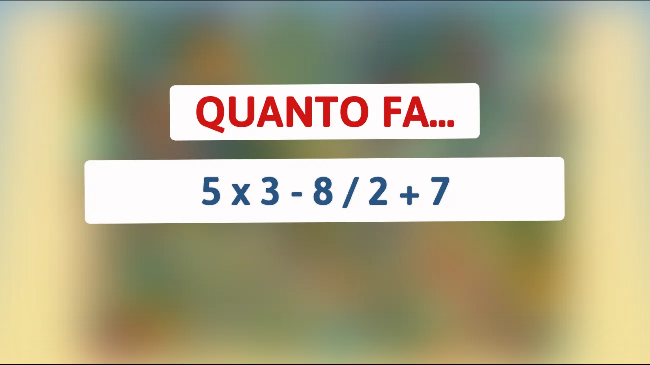 Sfida te stesso: Riesci a risolvere il misterioso enigma matematico che solo i veri geni possono decifrare? Scopri se sei tra i pochi!"