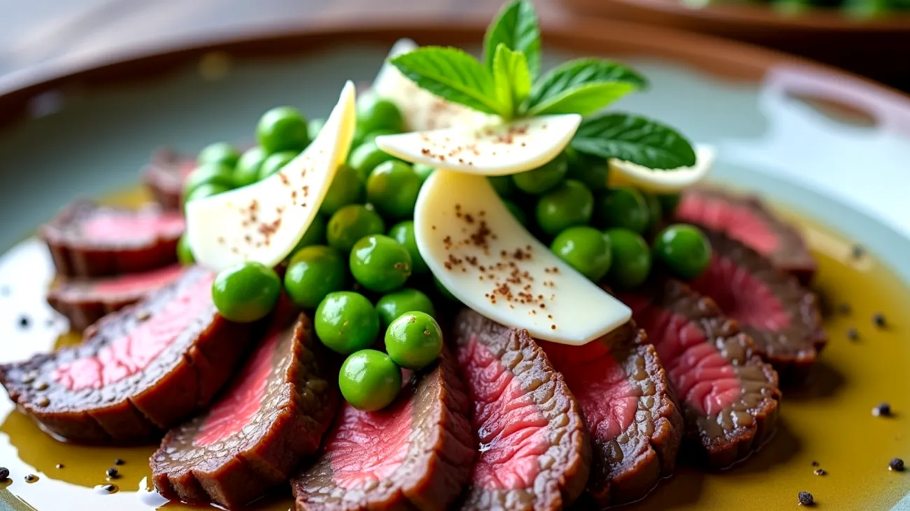Tagliata rustica fave mentuccia"