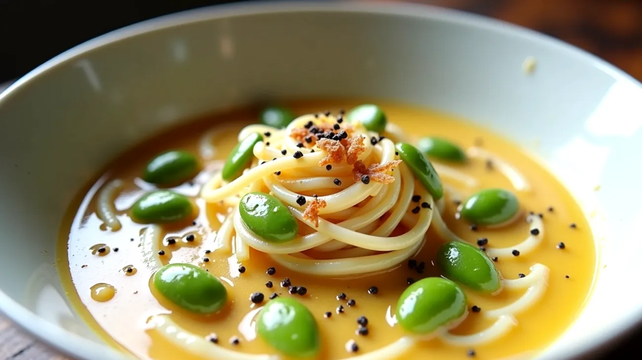 brodo stracciatella laziale acciughe croccanti"