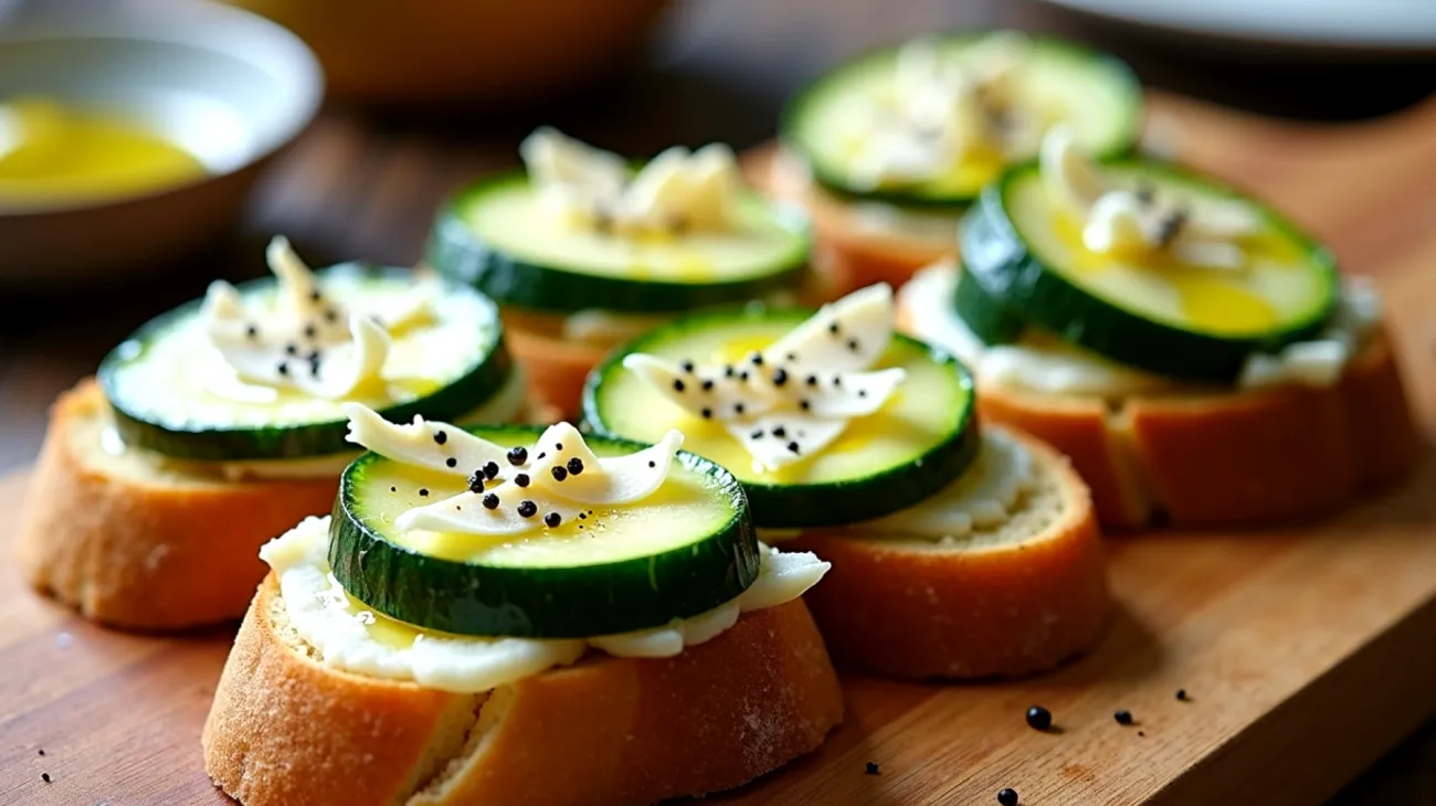crostini saporiti acciughe zucchine"