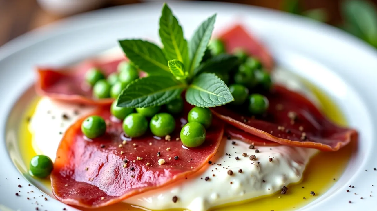 ricotta bresaola piselli freschi"